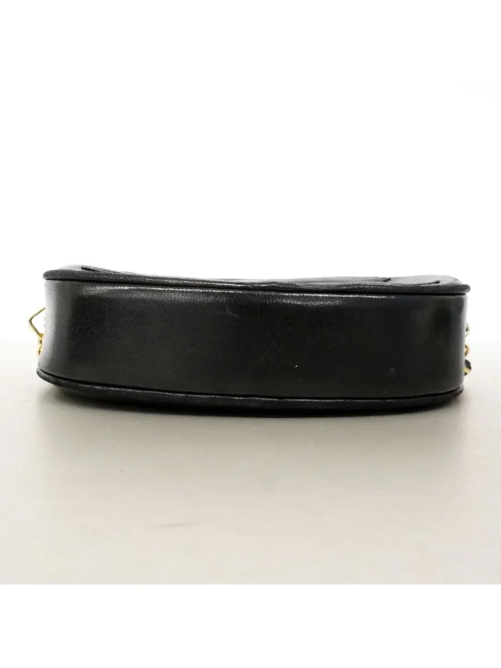 Chanel Shoulder Bag Lambskin Black Gold